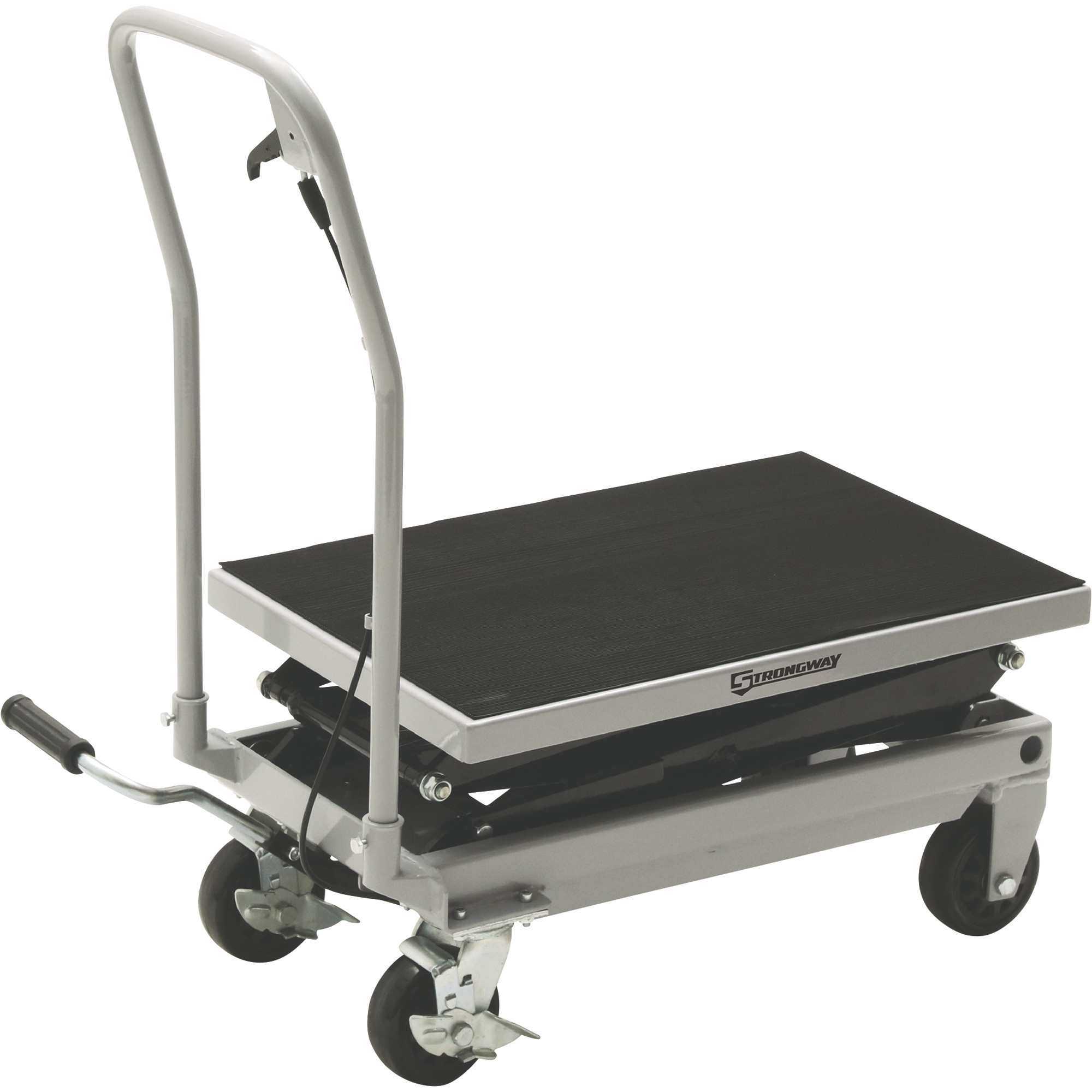 Strongway 2-Speed Hydraulic Rapid XT Lift Table Cart, 500-Lb. Capacity, 50-3/4in. Lift Height
